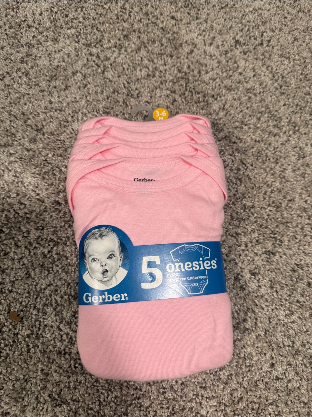 Gerber Pink Baby Onesies 5-Pack